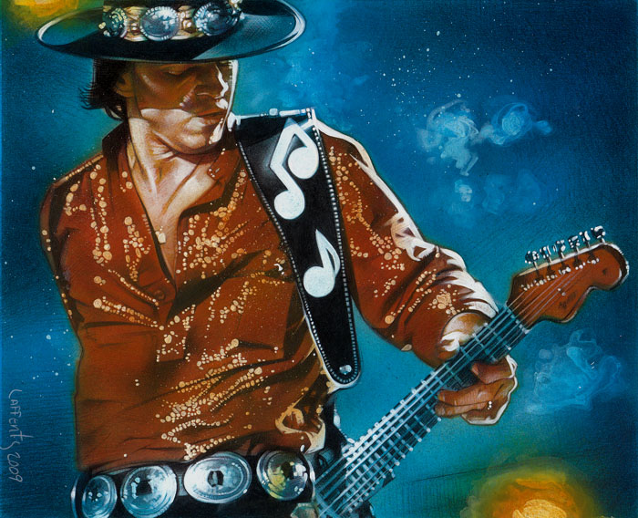 700x568 Stevie Ray Vaughan By Jefflafferty - Stevie Ray Vaughan Painting