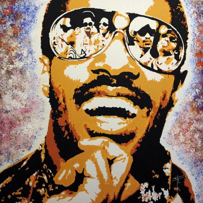 650x650 Stevie Wonder (Raphael Romeo) - Stevie Wonder Painting