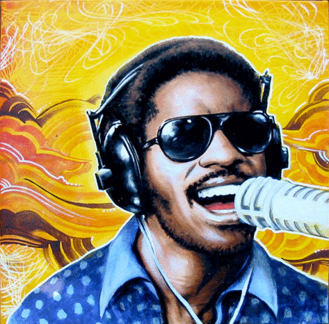 473x466 Stevie Wonder My Hero - Stevie Wonder Painting