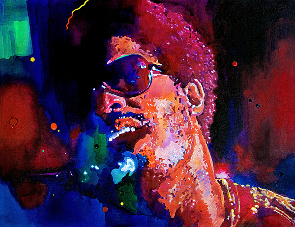 600x462 Stevie Wonder Painting By David Lloyd Glover - Stevie Wonder Painting