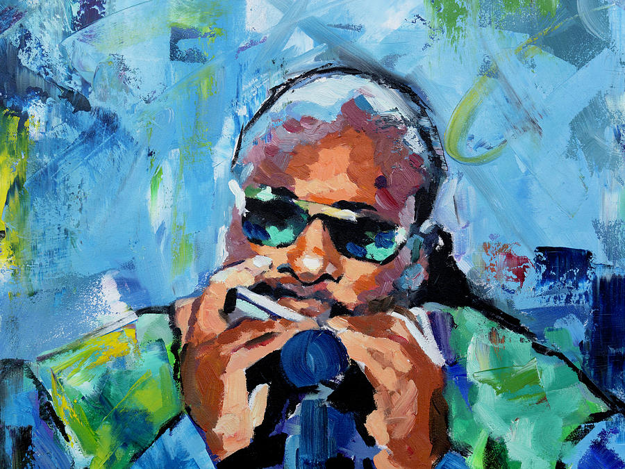 900x675 Stevie Wonder Painting By Richard Day - Stevie Wonder Painting