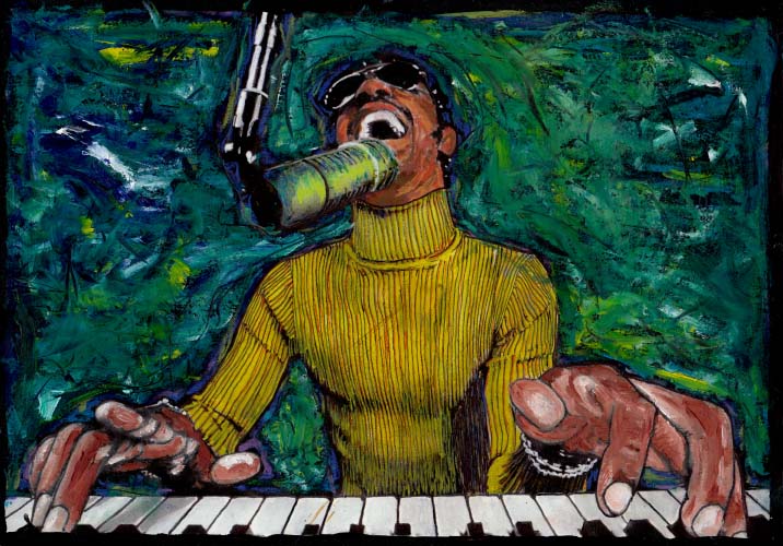 716x500 Stevie Wonder By Michelvanstaveren - Stevie Wonder Painting