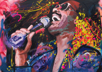 350x248 Artfido Buy Art Online Stevie Wonder 155x110cm Original - Stevie Wonder Painting