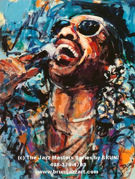 441x583 Stevie Wonder Artwork, Bruni Gallery Follow Your Art - Stevie Wonder Painting