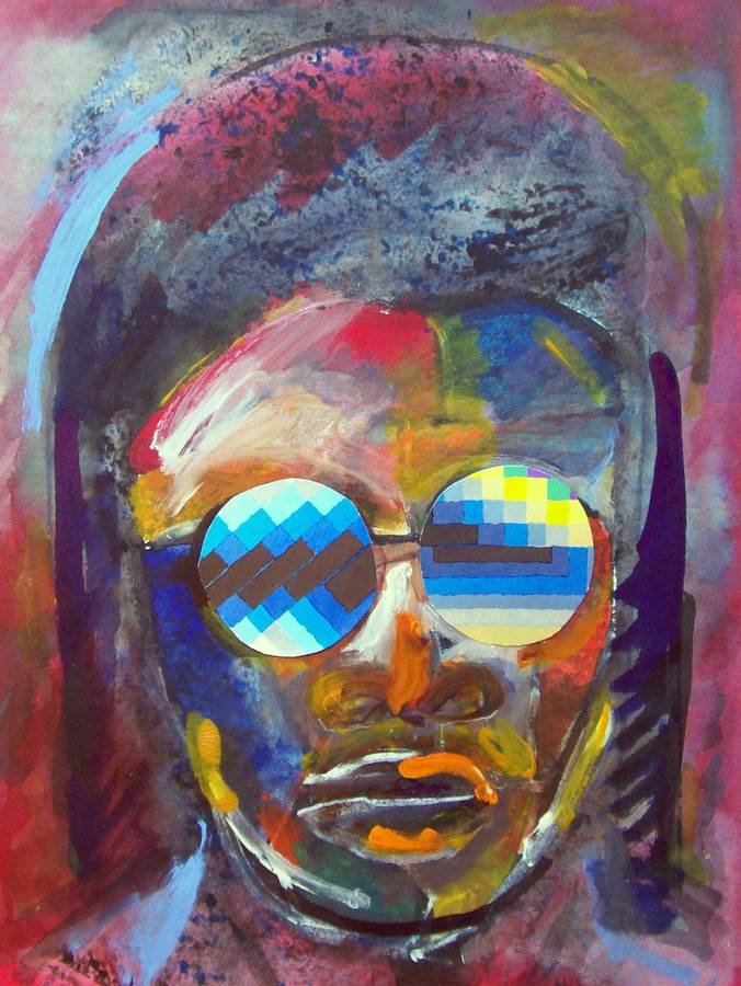 676x900 Jazz Personalities - Stevie Wonder Painting