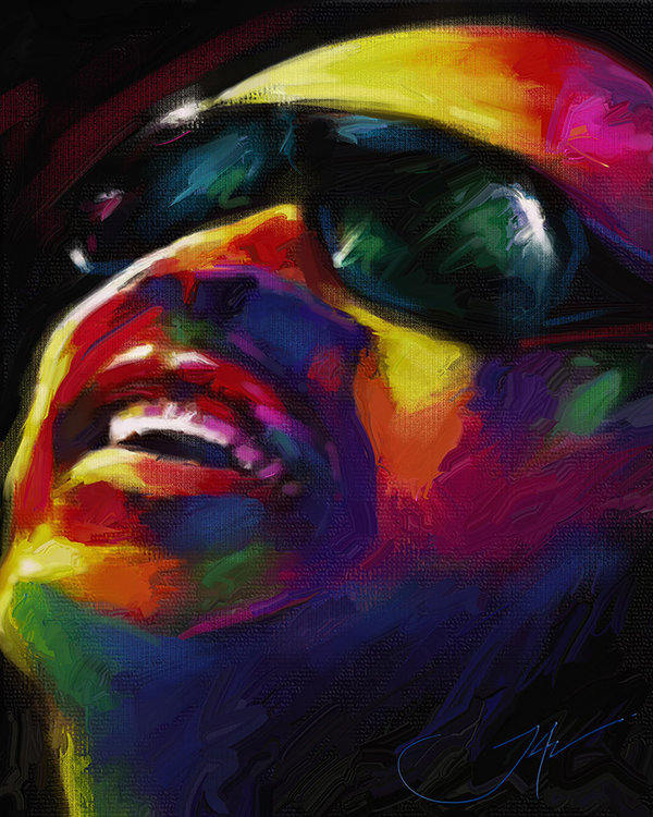 600x750 Stevie Wonder By Jalpix - Stevie Wonder Painting