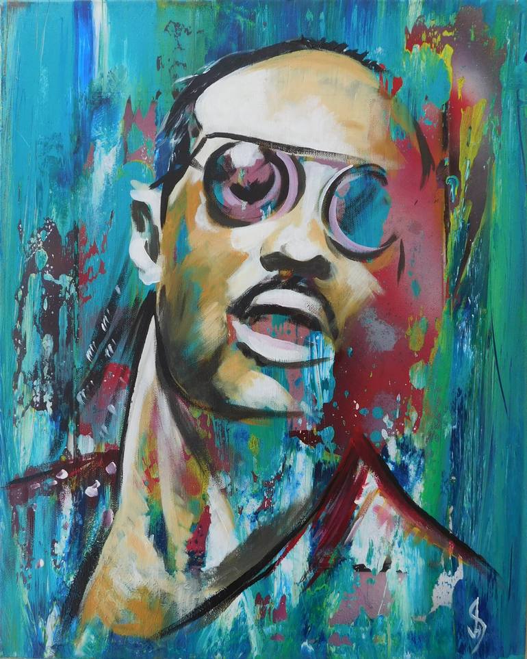 Stevie Wonder Painting at PaintingValley.com | Explore collection of ...