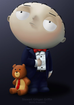 250x354 Stewie Griffin Paintings - Stewie Griffin Painting
