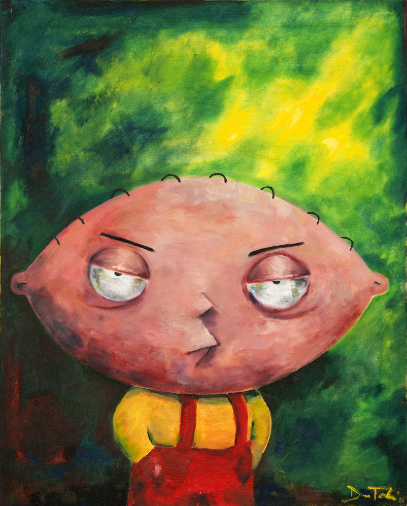 802x997 Stewie From Family Guy By Fruksion - Stewie Griffin Painting