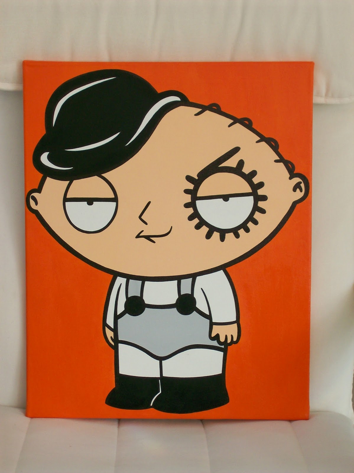 1198x1600 Jdtoonart Cartoon And Comic Pop Art Paintings A Clockwork Orange - Stewie Griffin Painting