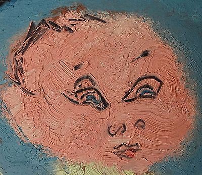 400x347 1958 Sterling Strauser Baby Child Painting Incredible Stewie - Stewie Painting
