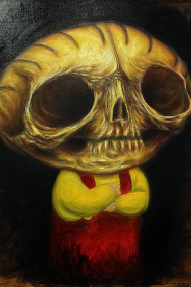 375x562 Original Conceptual Popular Culture Oil Paintings For Sale - Stewie Painting