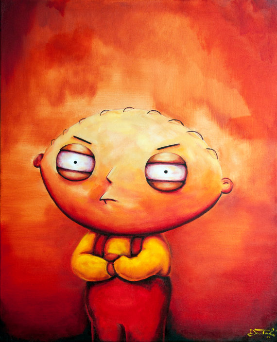 570x704 Stewie Art Print - Stewie Painting