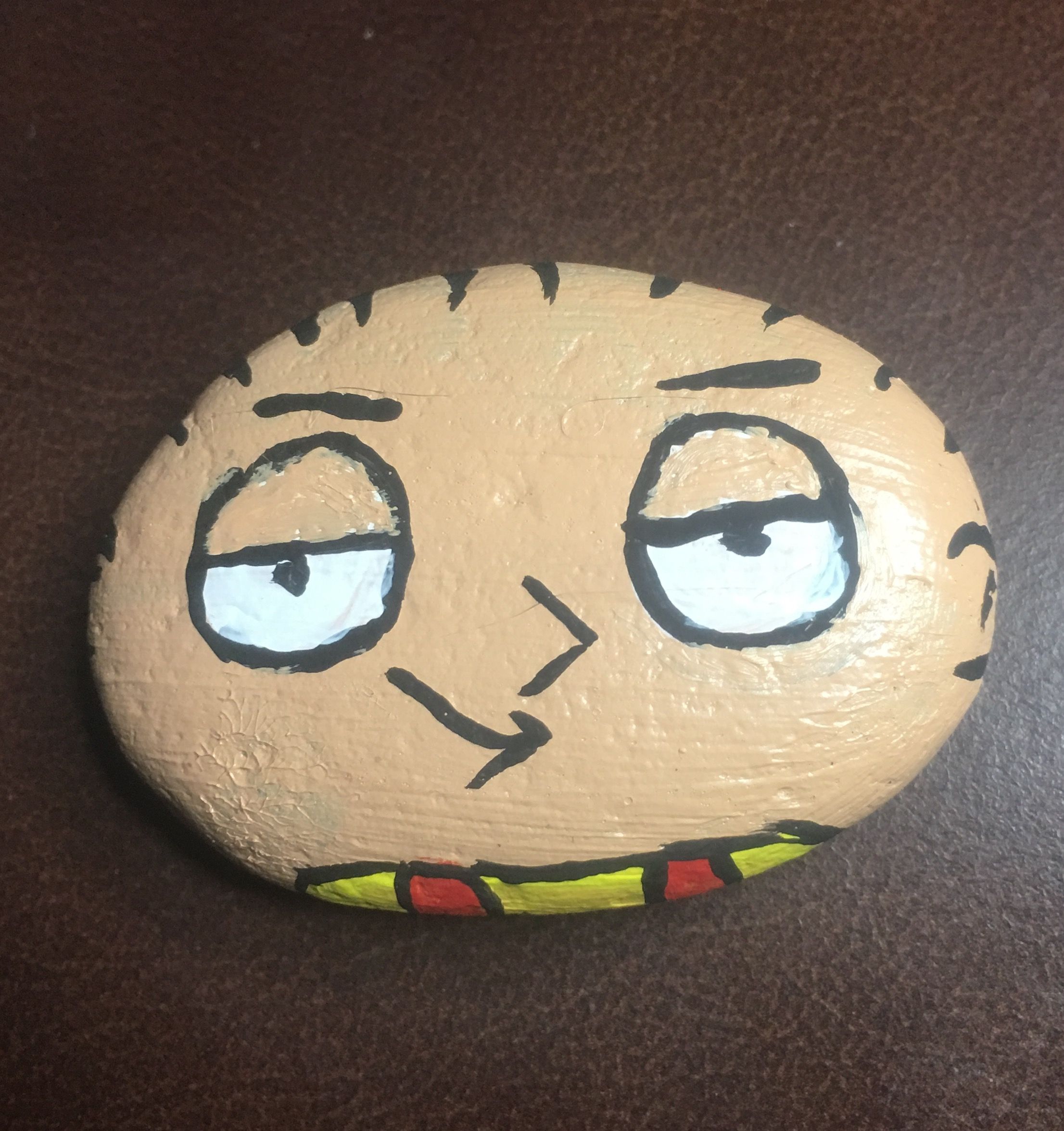 2212x2351 Stewie Painted Rock By Kerry Kerrys Painted Rocks - Stewie Painting