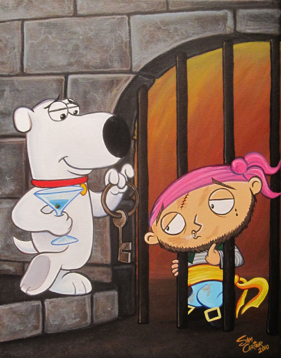 918x1169 Disneyland Sam Carter Art - Stewie Painting