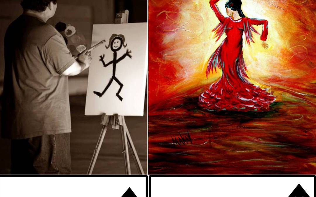 1080x675 If You Can Draw A Stick Figure, You Can Paint A Work Of Art! - Stick Figure Painting
