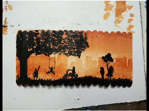 480x360 Painting On Ice Cream Sticks Step By Step Tutorial - Stick Painting