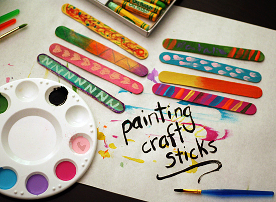 550x403 Colorful Painted Craft Sticks Make And Takes - Stick Painting