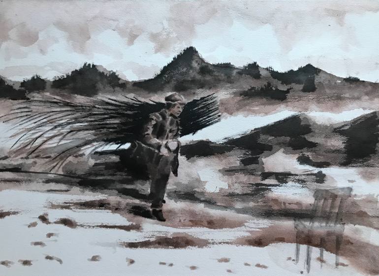 770x562 Saatchi Art Stickman Drawing By Toby Corbett - Stickman Painting