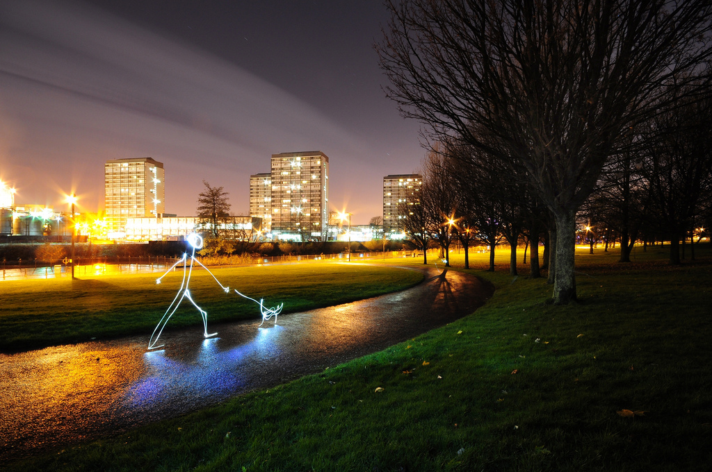 1024x680 Stickman's Best Friend Light Painting In Glasgow Green, - Stickman Painting
