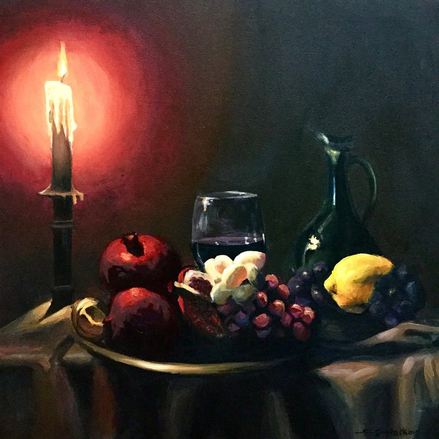 894x894 Still Life Acrylic Painting By Sshoskinsartwork - Still Life Acrylic Painting