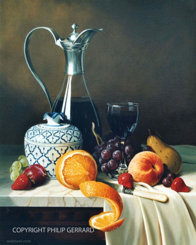 660x823 Fruits Still Life Painting By Philip Gerrard 8 - Still Life Painting