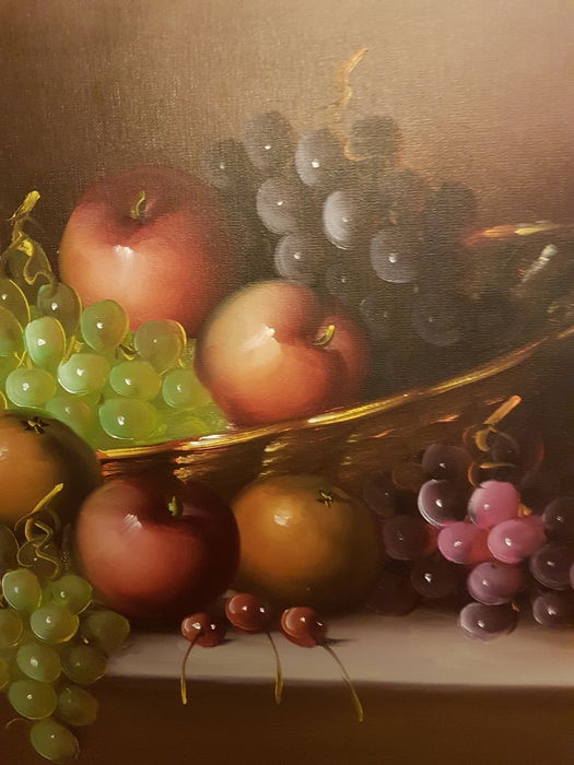 525x700 Frank Lean (20th Century) - Still Life Painting Fruit