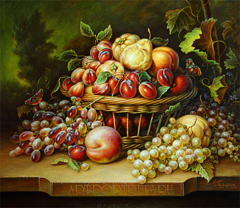 485x420 Still Life Paintings Of Fruit In Baskets - Still Life Painting Fruit