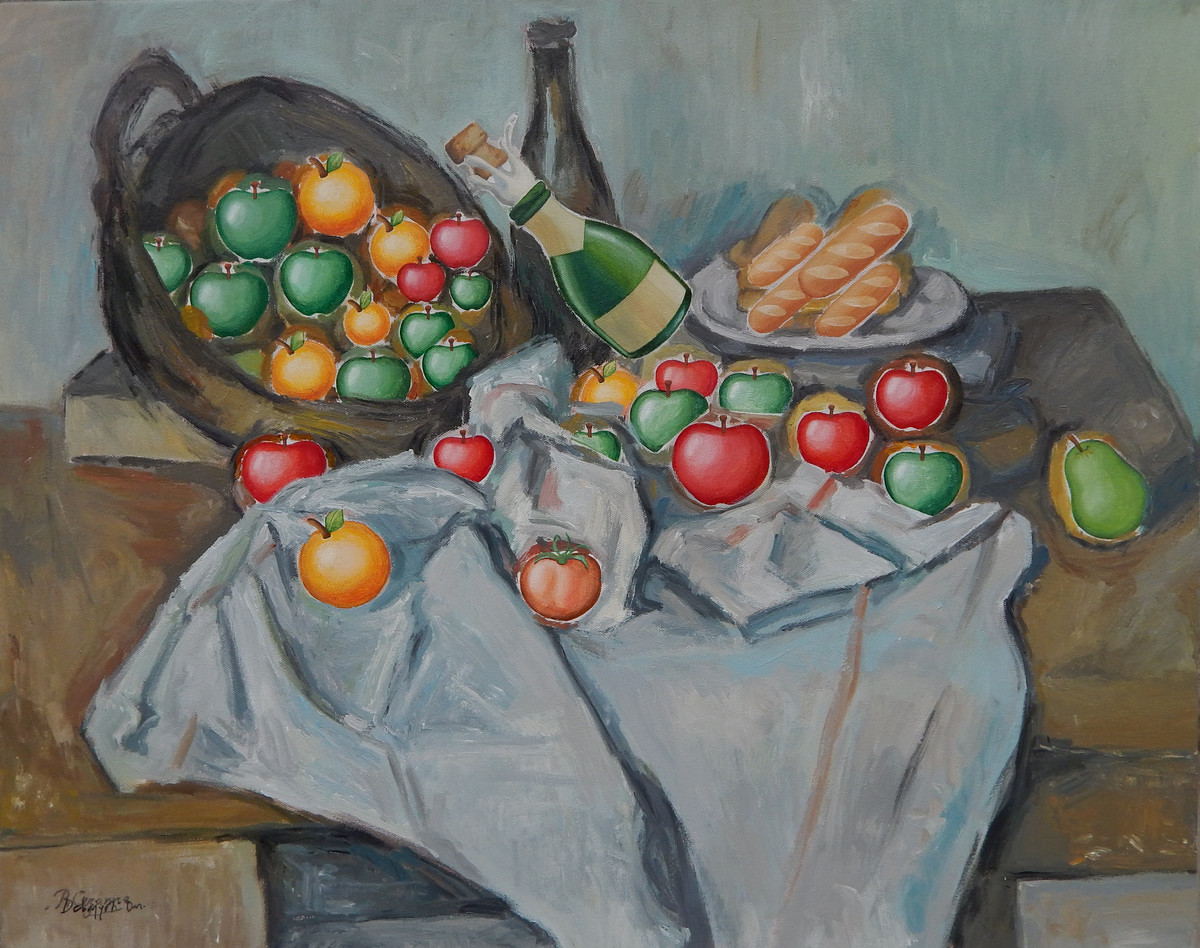 1200x948 Life Still 6 By Artist Debajyoti Das Expressionism, Painting - Still Painting