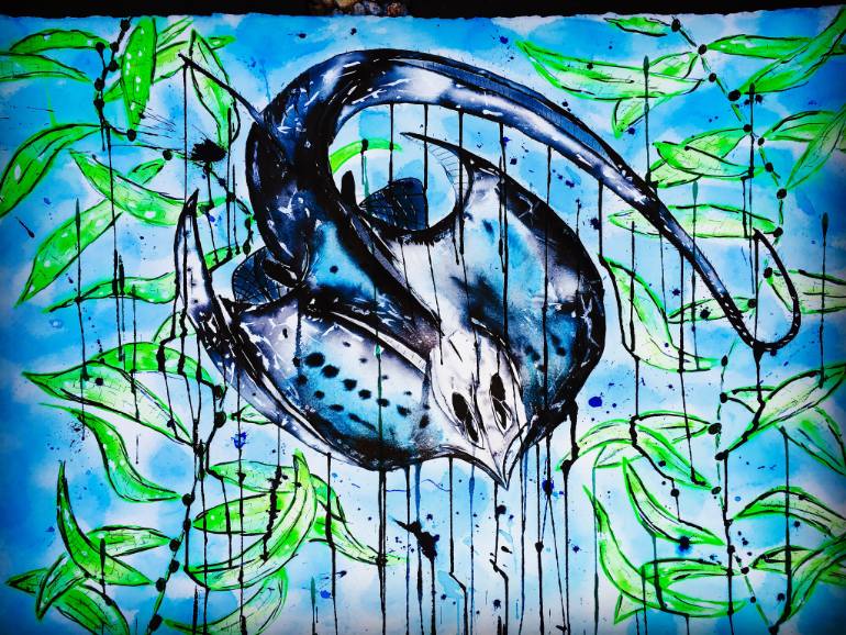 770x578 Saatchi Art Stingray Painting By Leith Kennedy - Stingray Painting