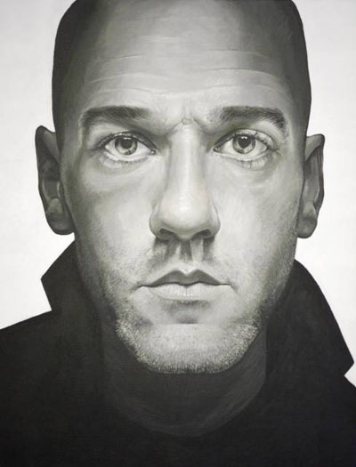 400x525 Michael Stipe Portrait Painting Chris Seaton Portraits - Stipe Painting