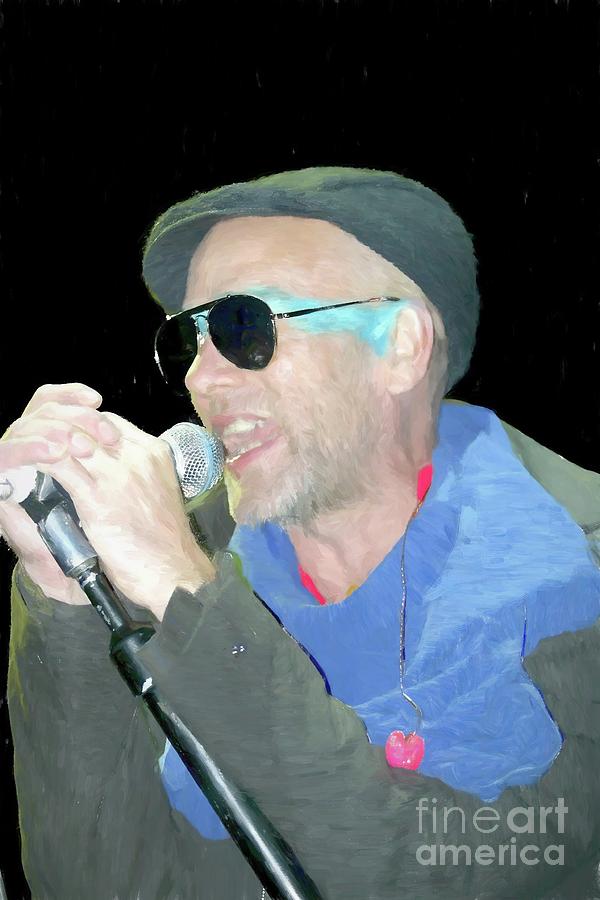 600x900 R.e.m.michael Stipe Painting Painting By Concert Photos - Stipe Painting