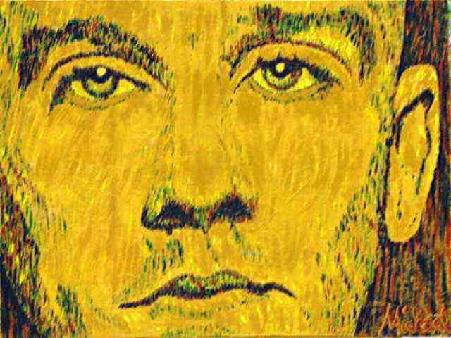 640x480 Stipe Three Original Signed Acrylic Painting By Michael Arnold - Stipe Painting