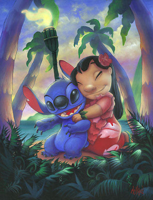 306x400 16x20 Hd Canvas Print Art Painting (No Frame) Disney Lilo Amp Stitch - Stitch Painting Disney