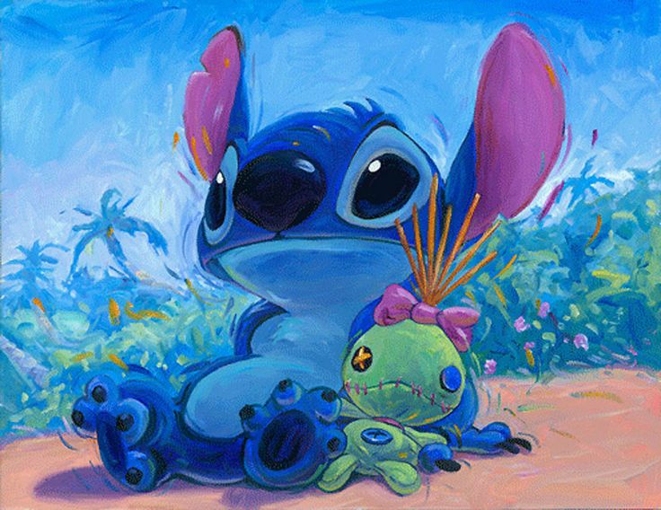 736x568 40 Best Stitch Images By Stephanie Alliaume On Disney - Stitch Painting Disney