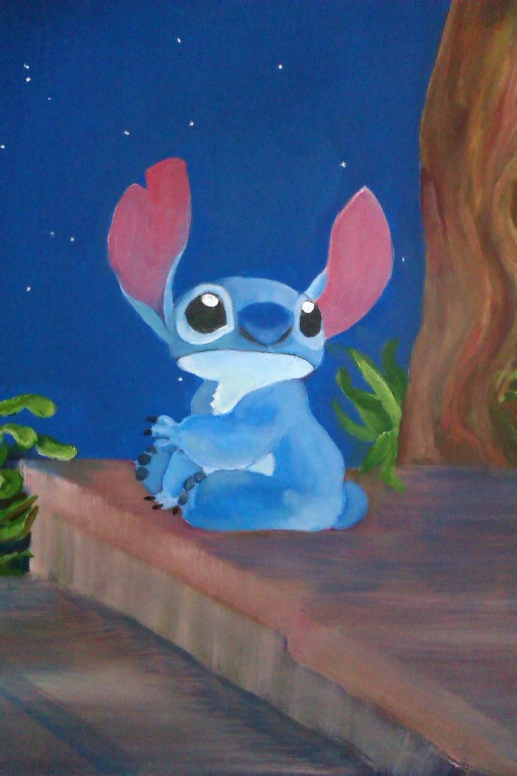 730x1095 Disney's Stitch By Samanthaballartist - Stitch Painting Disney