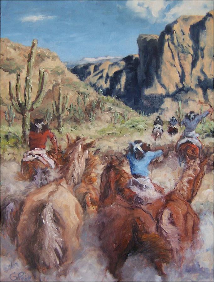 682x900 Apache Stockmarket Painting By Gretchen Price - Stock Market Painting