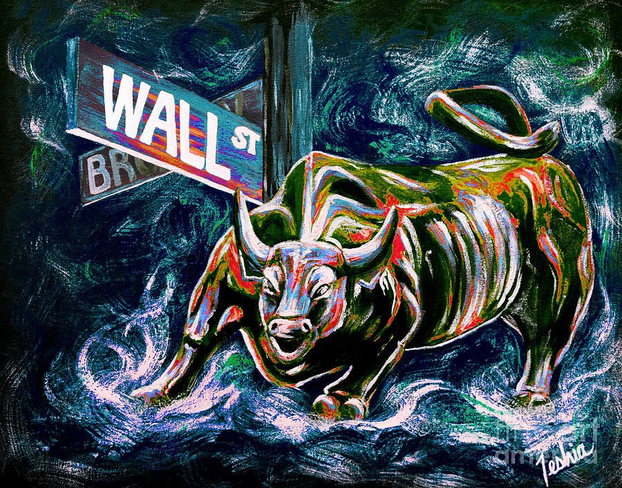 900x706 Bull Market. Artwork Wallstreet Art Artwork - Stock Market Painting