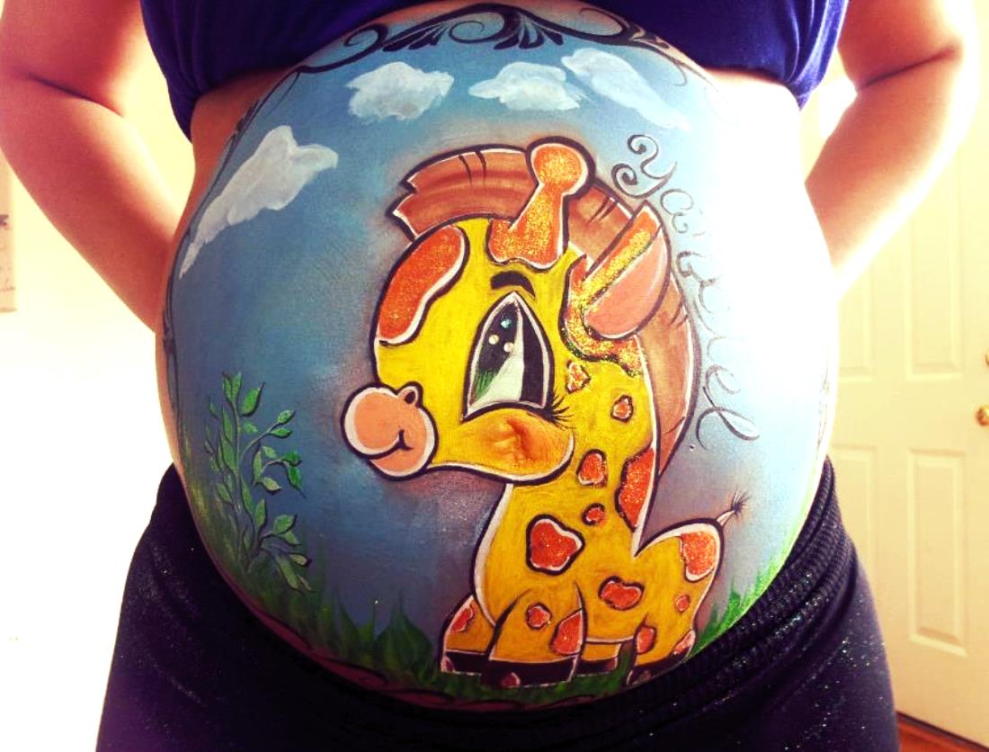 1100x836 Face Painting Boston Face Paint Fantasy - Stomach Painting