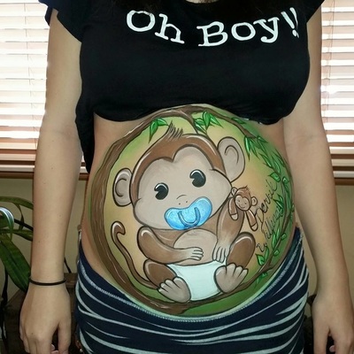 400x400 Maternity Belly Painting - Stomach Painting