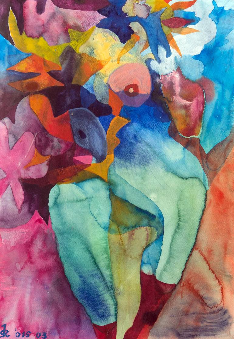 770x1118 Saatchi Art Butterflies In The Stomach Painting By Schnedarek - Stomach Painting