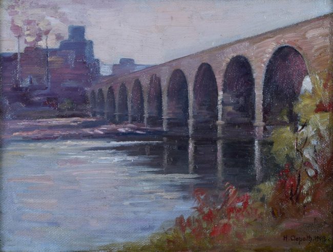 650x492 Henrietta Clopath Painting Stone Arch Bridge, Minneapolis - Stone Arch Bridge Painting