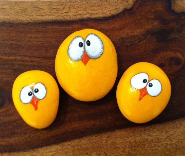 736x619 Easy Paint Rock For Try - Stone Painting