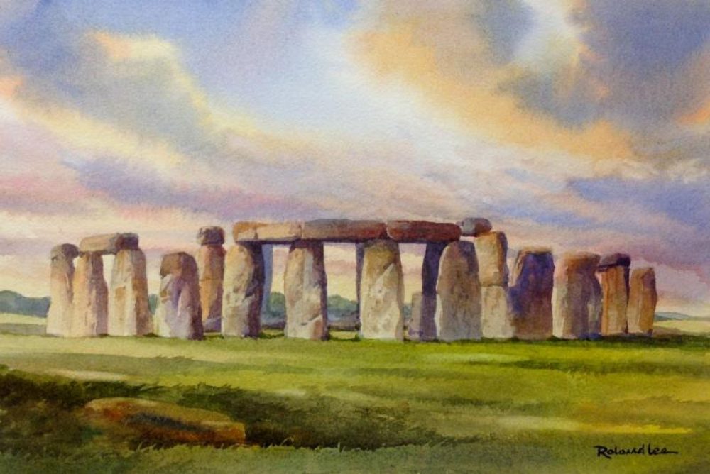 1000x668 Spirit Of Stonehenge Roland Lee - Stonehenge Painting