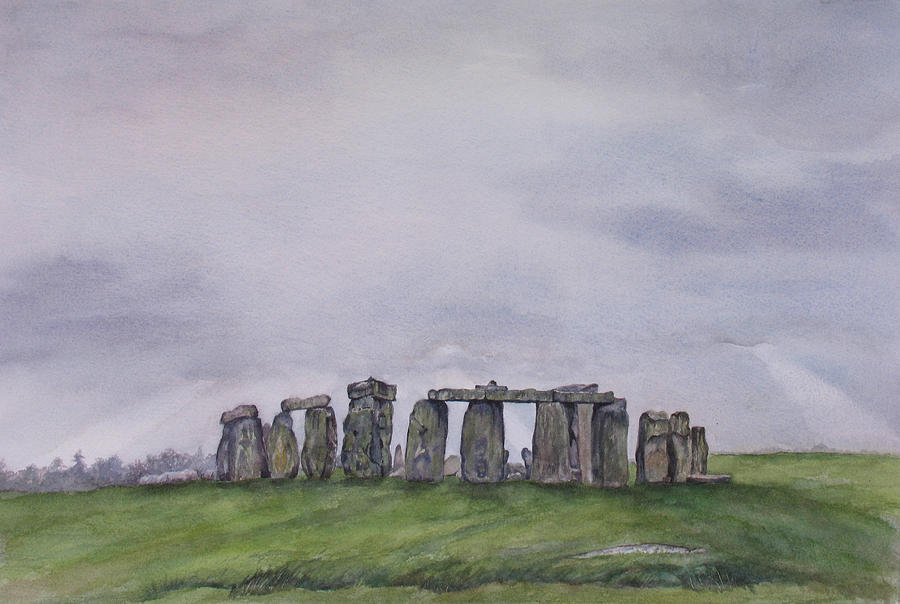 900x604 Stonehenge Painting By Debbie Homewood - Stonehenge Painting
