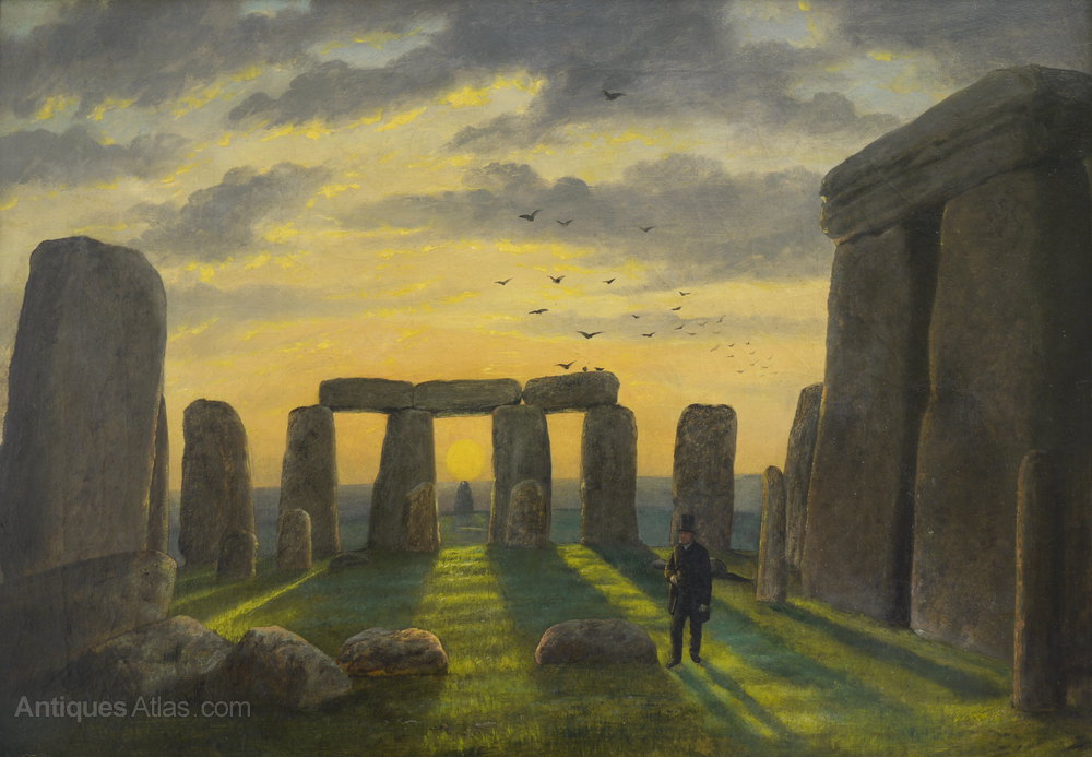1000x693 Antiques Atlas - Stonehenge Painting
