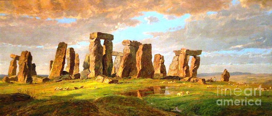 900x384 Stonehenge Painting By Pg Reproductions - Stonehenge Painting