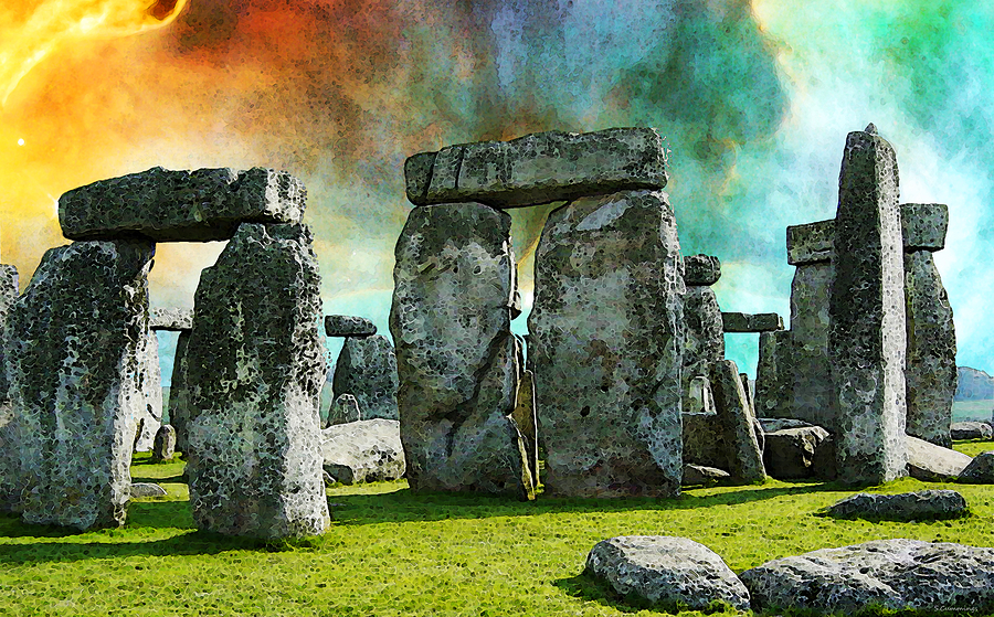 900x559 Building A Mystery - Stonehenge Painting