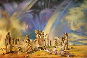 300x200 David Aldus Original Constable Reproduction Georgian Stonehenge - Stonehenge Painting