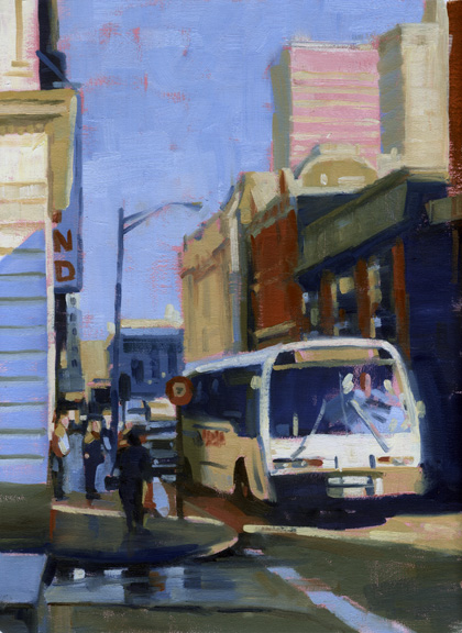 420x576 Paintings By Kathy Weber Bus Stop - Stop Painting